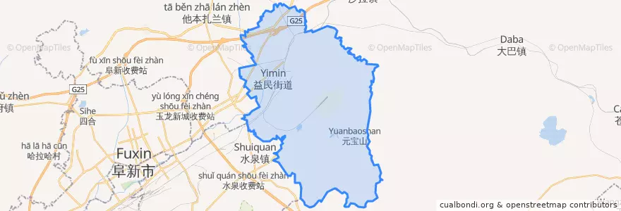 Mapa de ubicacion de Xinqiu District.