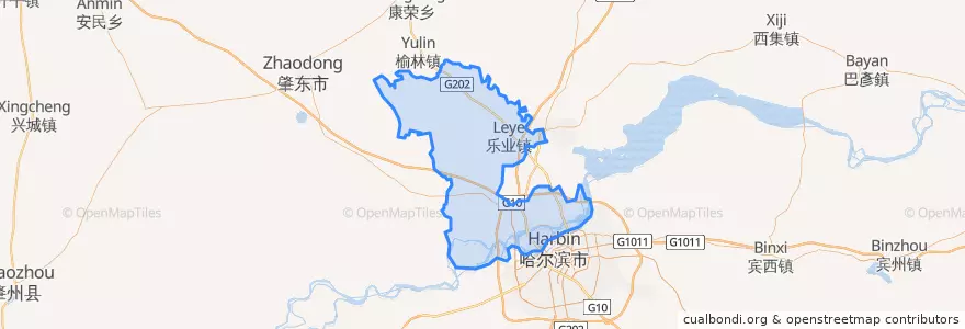 Mapa de ubicacion de Songbei District.