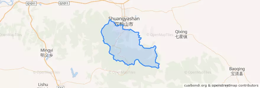 Mapa de ubicacion de 岭东区.
