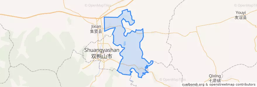 Mapa de ubicacion de 四方台区.