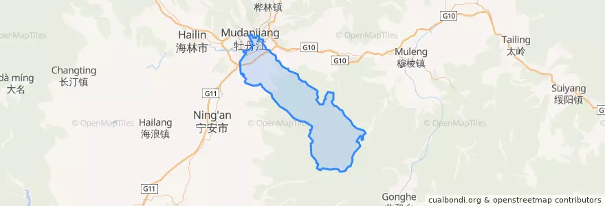 Mapa de ubicacion de 东安区.