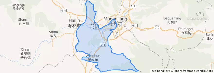 Mapa de ubicacion de 西安区.