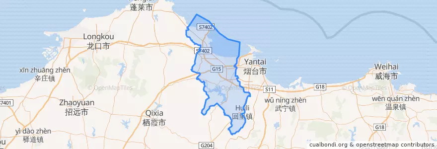 Mapa de ubicacion de 福山区.