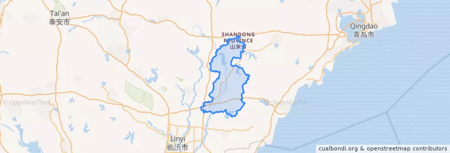 Mapa de ubicacion de 莒县 (Ju).