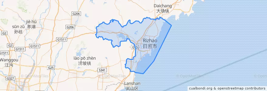 Mapa de ubicacion de 东港区 (Donggang).
