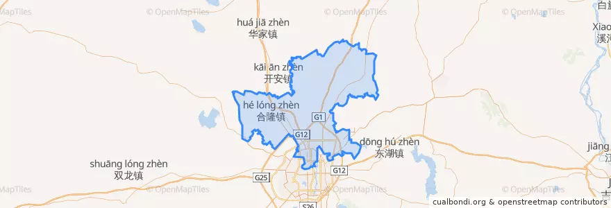 Mapa de ubicacion de 宽城区.