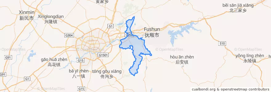 Mapa de ubicacion de 왕화구.