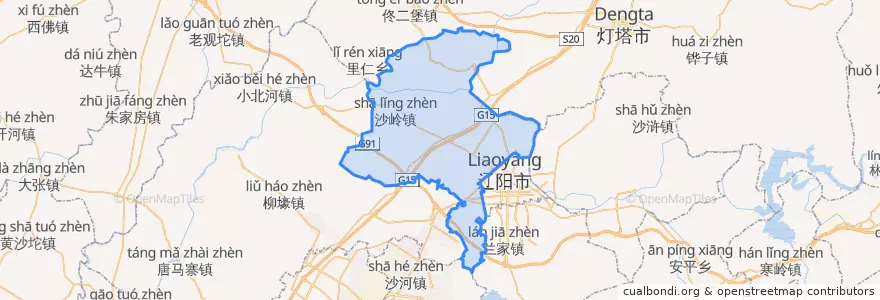 Mapa de ubicacion de 太子河区.
