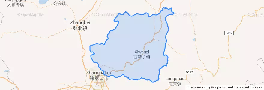 Mapa de ubicacion de Chongli District.