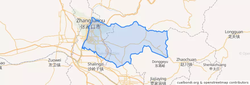 Mapa de ubicacion de Qiaodong District.