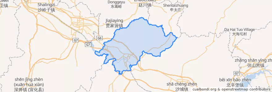 Mapa de ubicacion de Xiahuayuan District.