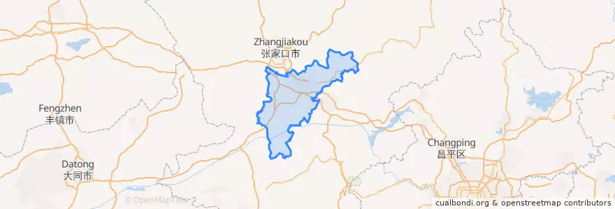 Mapa de ubicacion de Xuanhua District.