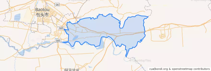 Mapa de ubicacion de 东河区.