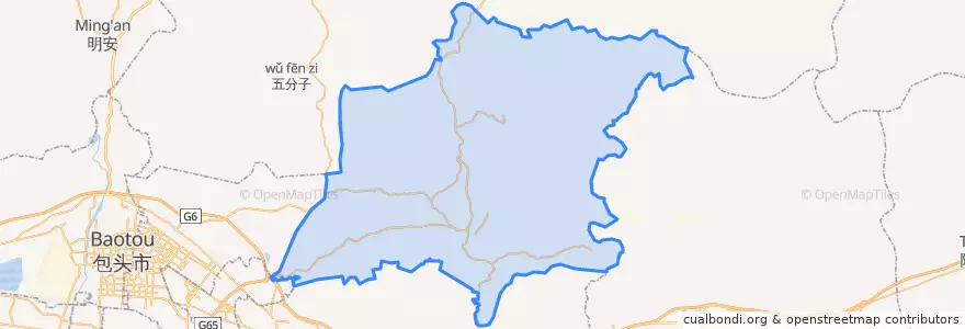 Mapa de ubicacion de 石拐区.