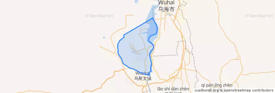 Mapa de ubicacion de 乌达区.