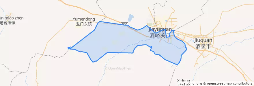Mapa de ubicacion de 镜铁区 (Jingtie).