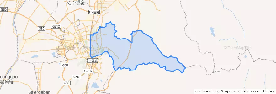 Mapa de ubicacion de 水磨沟区 بۇلاقتاغ رايونى.