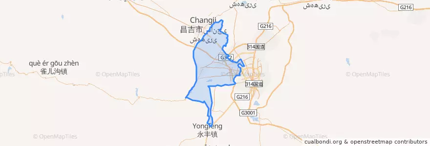 Mapa de ubicacion de 头屯河区 تۇدۇڭخابا رايونى.