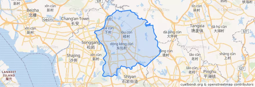 Mapa de ubicacion de Nouveau district de Guangming.