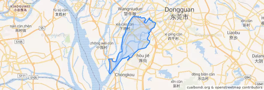 Mapa de ubicacion de 道滘镇 (Daojiao).