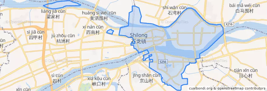 Mapa de ubicacion de 石龙镇 (Shilong).
