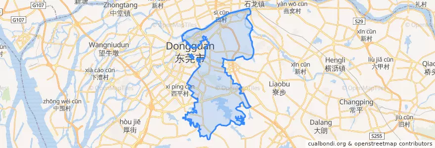 Mapa de ubicacion de Dongcheng Subdistrict.
