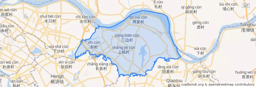 Mapa de ubicacion de 企石镇 (Qishi).