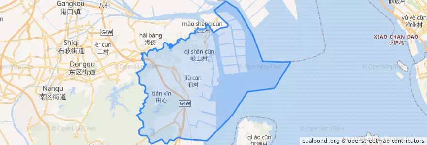 Mapa de ubicacion de 南朗镇.