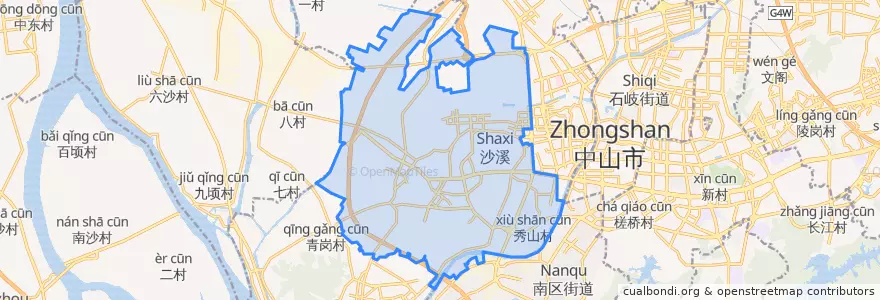 Mapa de ubicacion de 沙溪镇.