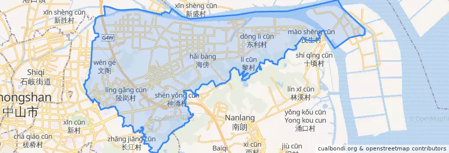 Mapa de ubicacion de 火炬开发区街道.