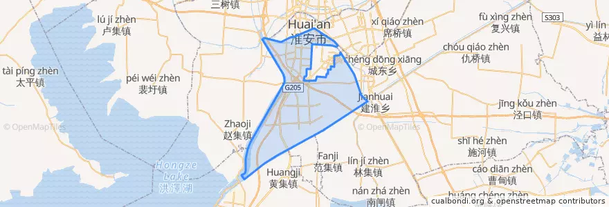 Mapa de ubicacion de 清浦区.