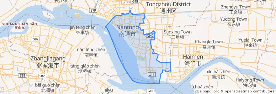 Mapa de ubicacion de 崇川区.