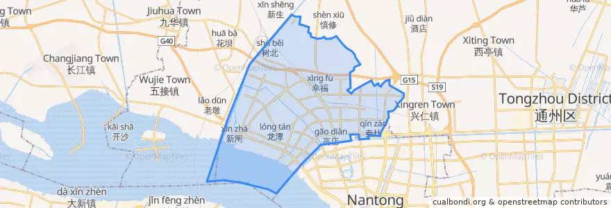 Mapa de ubicacion de 港闸区.