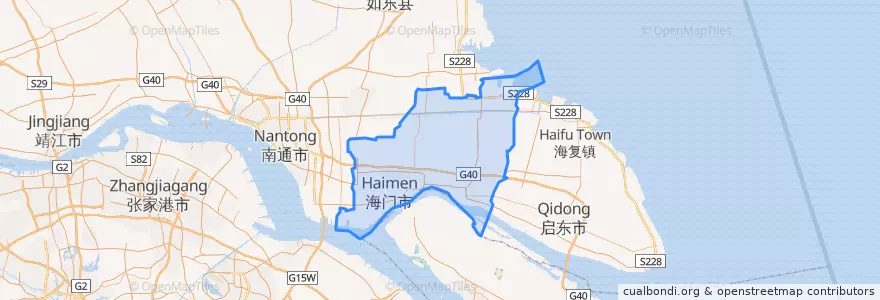Mapa de ubicacion de 海门市.