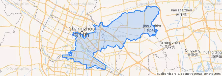 Mapa de ubicacion de 天宁区.