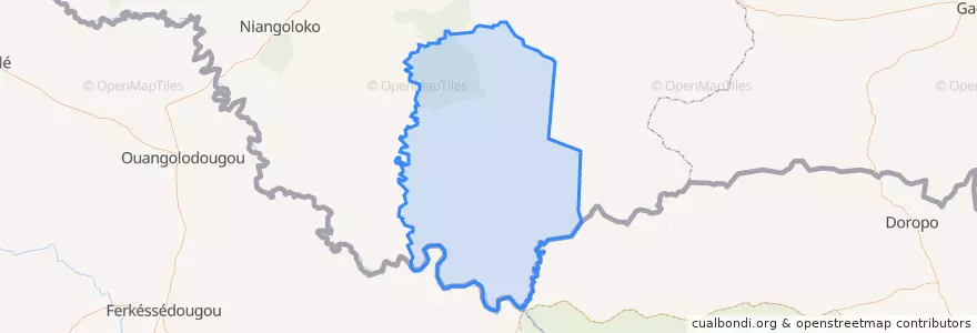 Mapa de ubicacion de Mangodara.
