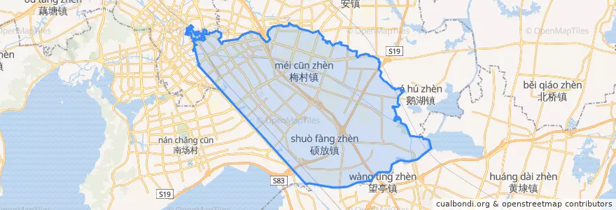 Mapa de ubicacion de 新吴区.