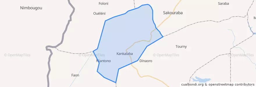 Mapa de ubicacion de Kankalaba.