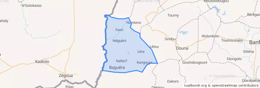 Mapa de ubicacion de Loumana.
