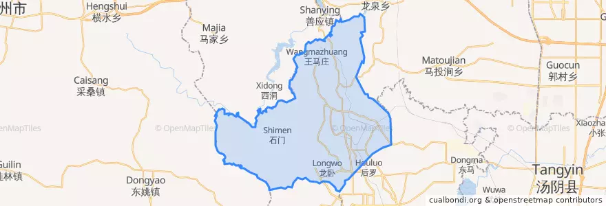 Mapa de ubicacion de 鹤山区.