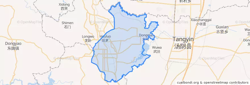 Mapa de ubicacion de 山城区.