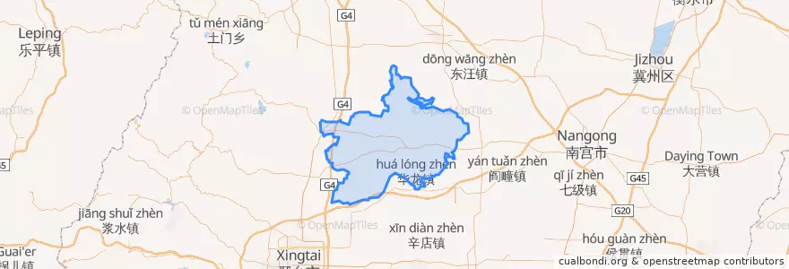 Mapa de ubicacion de Longyao County.