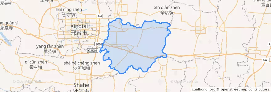 Mapa de ubicacion de 南和县.
