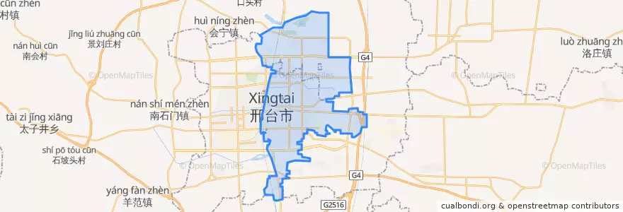 Mapa de ubicacion de Qiaodong District.