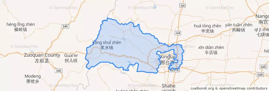 Mapa de ubicacion de 邢台县.