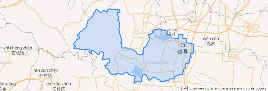 Mapa de ubicacion de Cixian County.