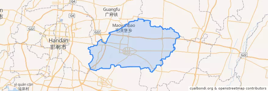 Mapa de ubicacion de Feixiang District.