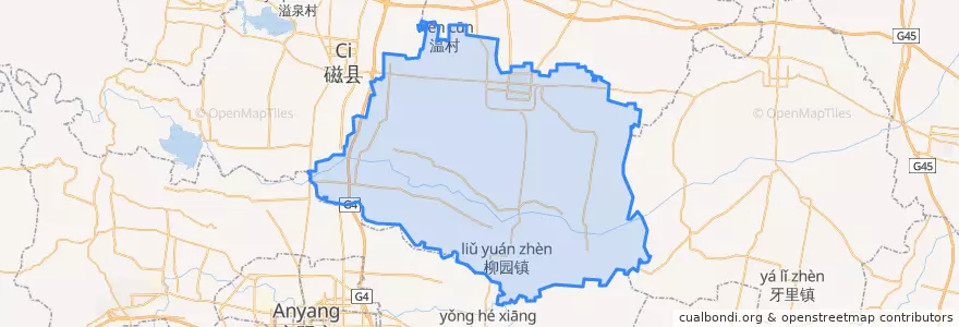 Mapa de ubicacion de Linzhang County.