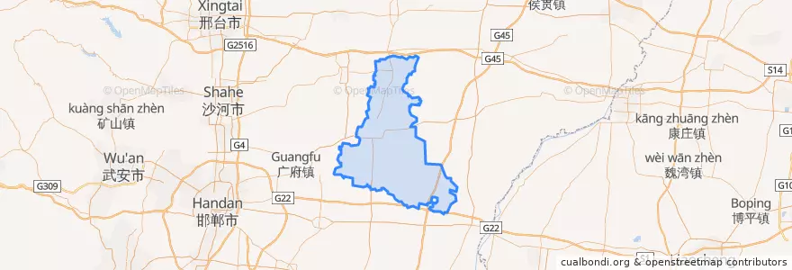 Mapa de ubicacion de Quzhou County.