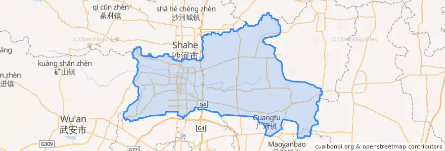 Mapa de ubicacion de Yongnian District.